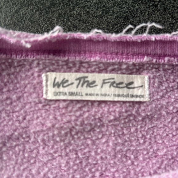 We The Free by Free People Balloon Sleeve Cropped Sweatshirt – XS - Picture 3 of 3